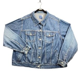 VJ Venezia Jeans Vintage Denim Jacket Trucker Women's 18/20 Retro Rock Preppy